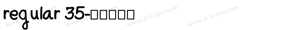 regular 35字体转换
